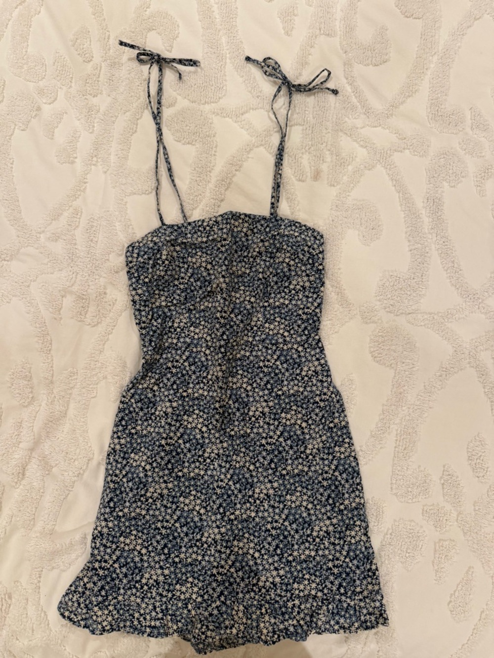 Abercrombie Blue Floral Tie-Strap Sundress